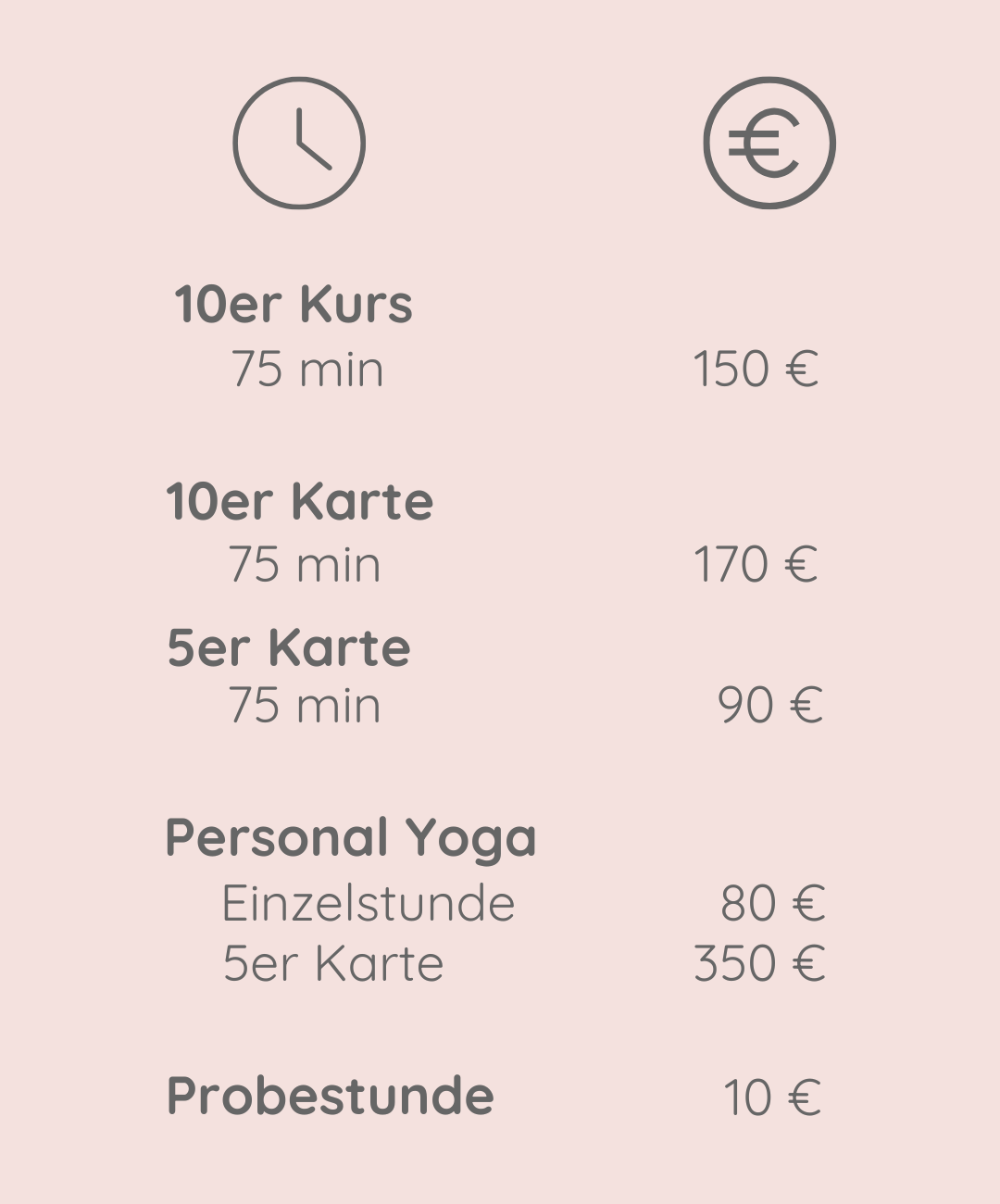 Mareikeyoga Preisliste Preisliste